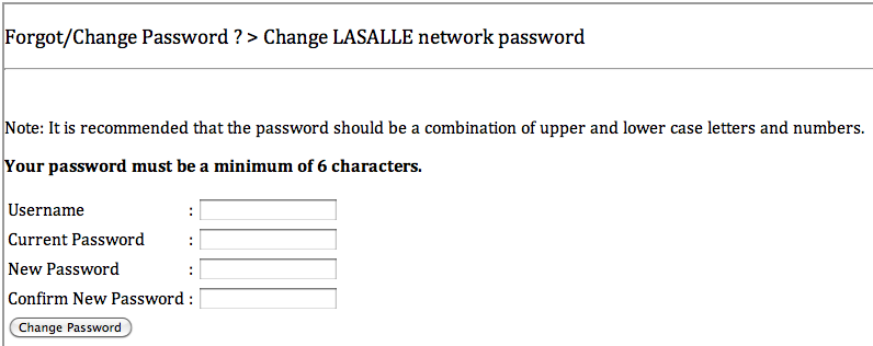 Change Password